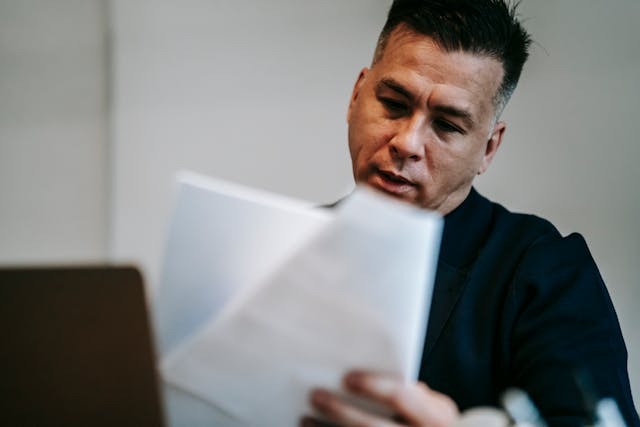 Person looking at documents (2)