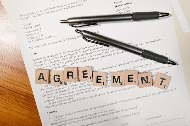 agreement spelled over a lease agreement