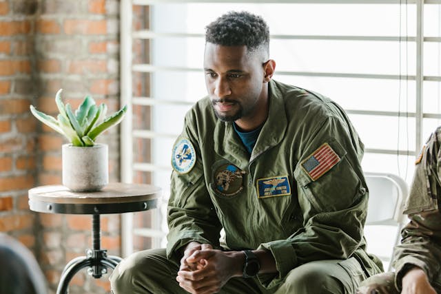 military veteran in uniform